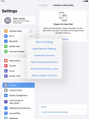 Press Reset Network Settings.