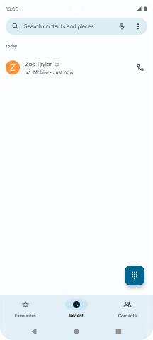 Press and hold the required contact. Press and hold the required contact.