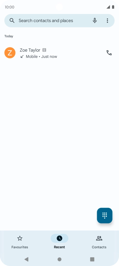 Press and hold the required contact. Press and hold the required contact.