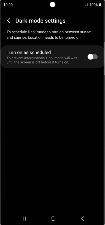 Press the indicator next to 