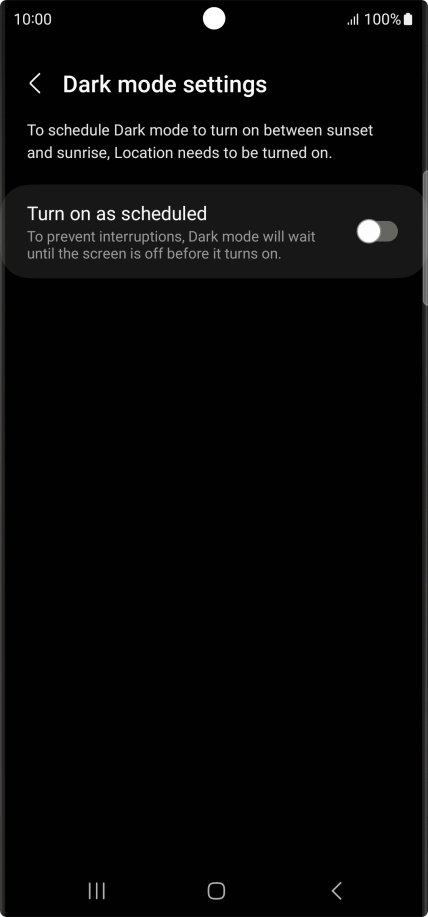 Press the indicator next to 