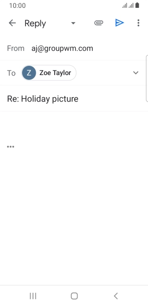 Press the text input field and key in the required text.