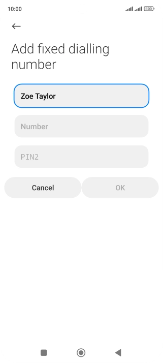 Press Number and key in the required phone number.