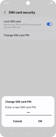 Key in a new four-digit PIN and press OK.