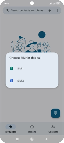 Press the required SIM and follow the instructions to listen to your messages.