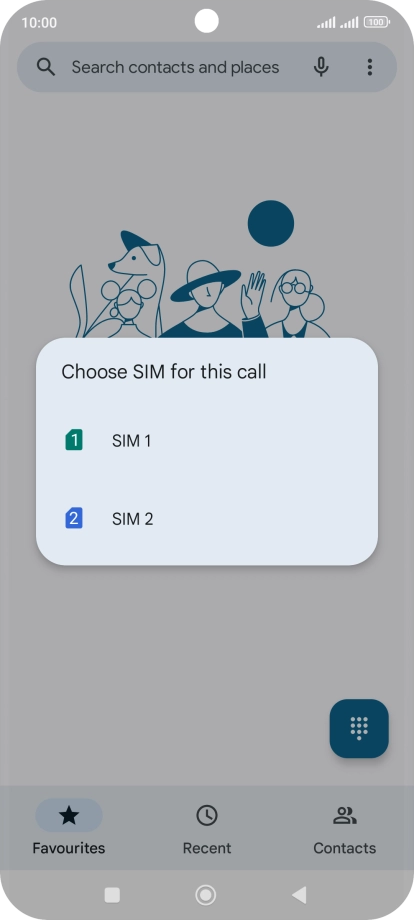 Press the required SIM and follow the instructions to listen to your messages.