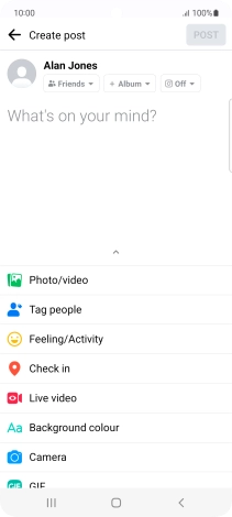 Press the text input field and key in the required text.