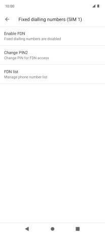 Press FDN list. Press FDN list.