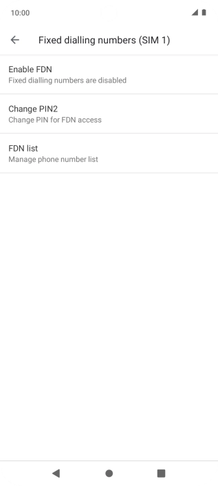 Press FDN list. Press FDN list.