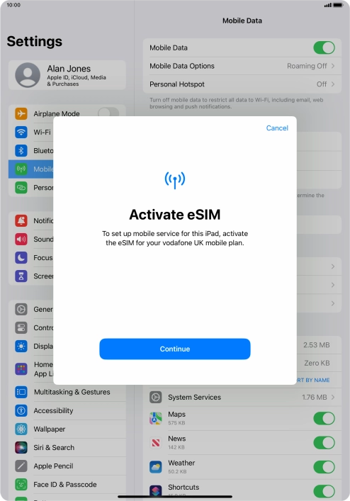 Press Continue. Press Continue.