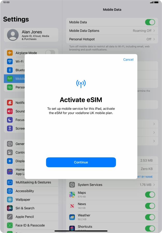 Press Continue. Press Continue.