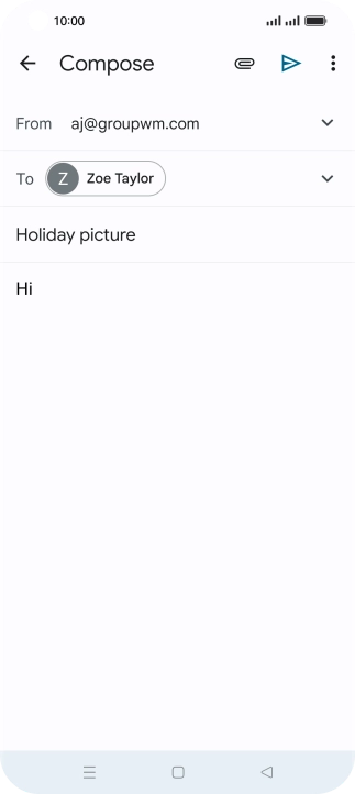 Write the required text and press the send icon.