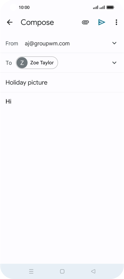 Write the required text and press the send icon.