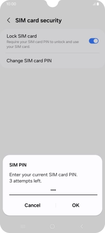 Key in your current PIN and press OK.