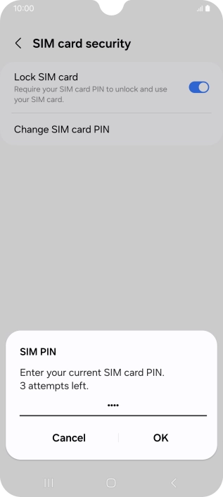 Key in your current PIN and press OK.