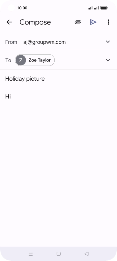 Press the attachment icon.