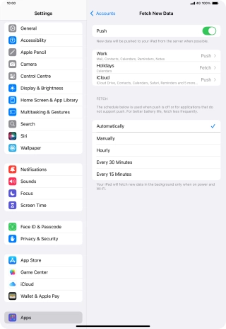Press the indicator next to 