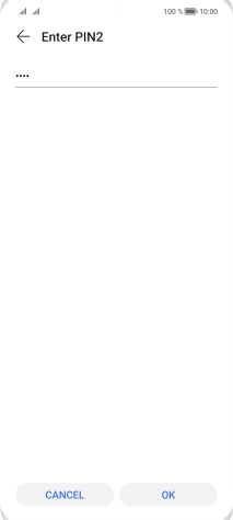 Key in your PIN2 and press OK. The default PIN2 is 1111.