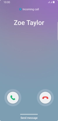 Press and drag the accept call icon right.