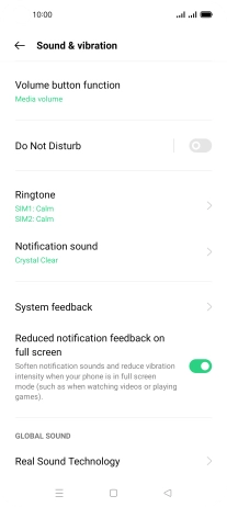 Press Notification sound.