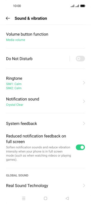 Press Notification sound.