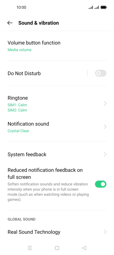 Press Notification sound.