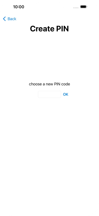 Key in a new four-digit PIN and press OK.