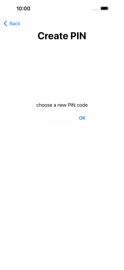 Key in a new four-digit PIN and press OK.
