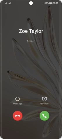 Press the accept call icon.