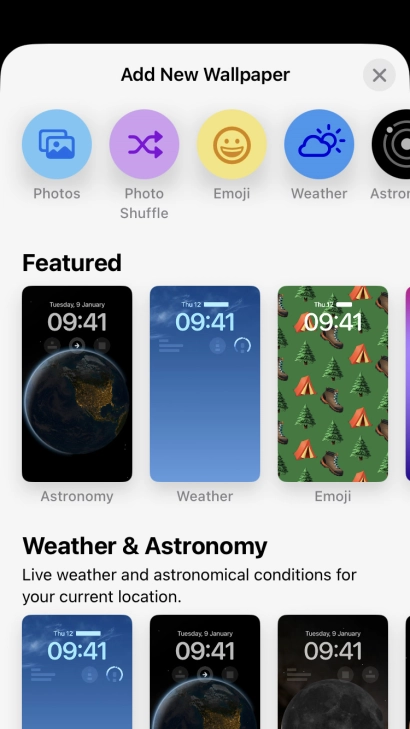 Press the required category and follow the instructions on the screen to select the required background image.