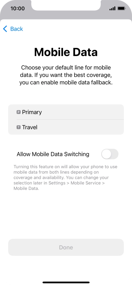 Press the required price plan.