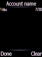 Key in the required name and press the Left selection key. Key in the required name and press the Left selection key.