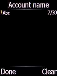 Key in the required name and press the Left selection key. Key in the required name and press the Left selection key.