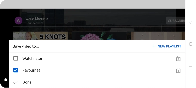 Press the required playlist.