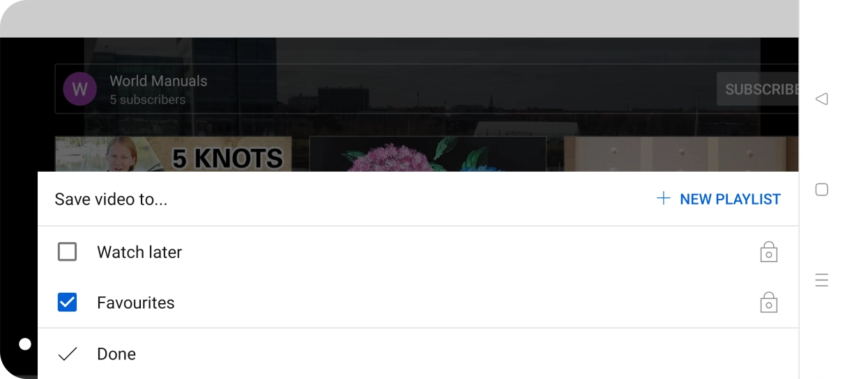 Press the required playlist.