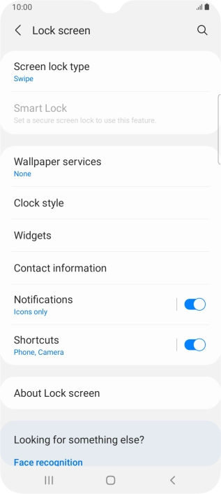 Press Screen lock type.