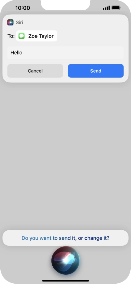 If an application is open on your phone, such as a Messages, you can also use the functions available here, e.g.: REPLY [text].
