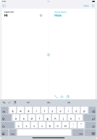 Press the enter icon.