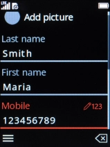 Press the Left selection key.