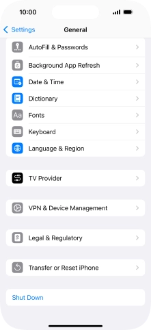 Press Transfer or Reset iPhone.