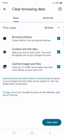 Press the fields next to the required data types.