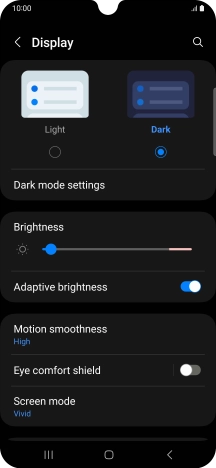 Press Dark mode settings.