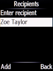 Select the required contact.