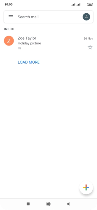 Press the new email message icon.