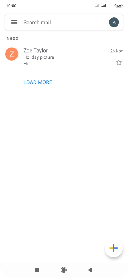 Press the new email message icon.
