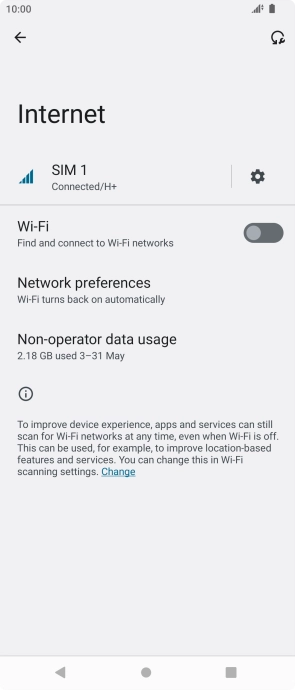 Press the indicator next to 