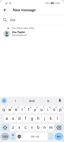 Key in the first letters of the recipient's name and press the required contact.