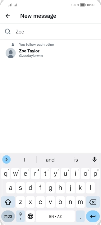 Key in the first letters of the recipient's name and press the required contact.