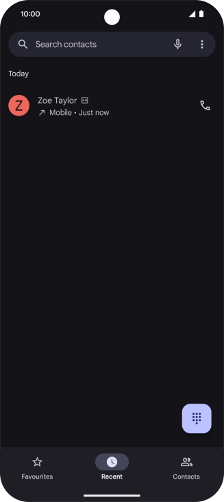 Press and hold the required number.