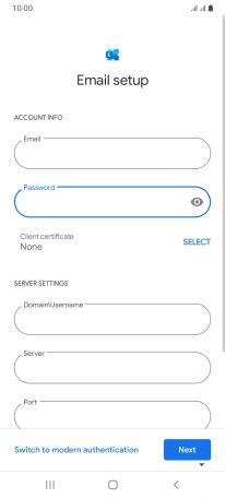 To turn on the function, press SELECT and follow the instructions on the screen to install the required certificate.